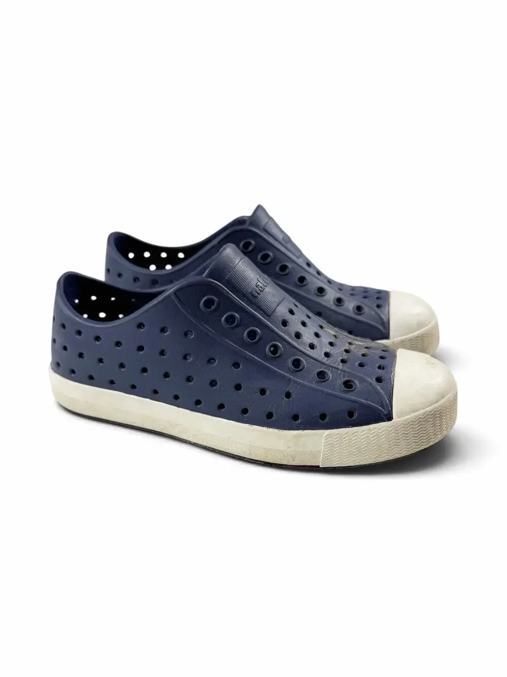 Native Shoes Jefferson Navy Blue White Slip On Kids Size 1